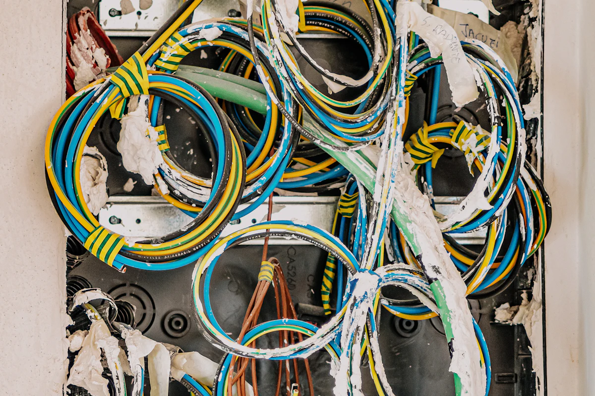 Câblage électrique ancien à remplacer